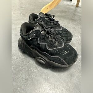 Adidas Leather and Suede Stylish Black Toddler Sneakers